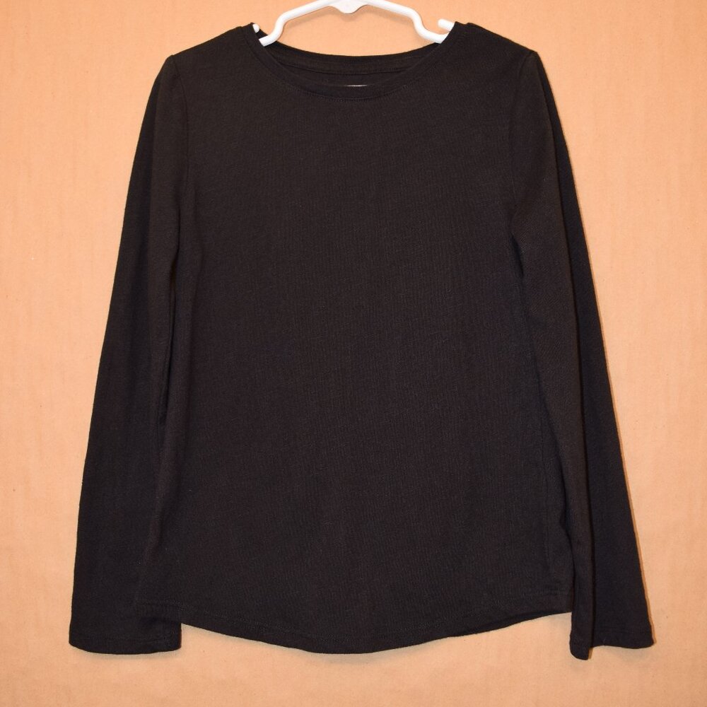 Wonder Nation Girls Kid Tough Long Sleeve T-Shirt - Black, Size S (6/6x)